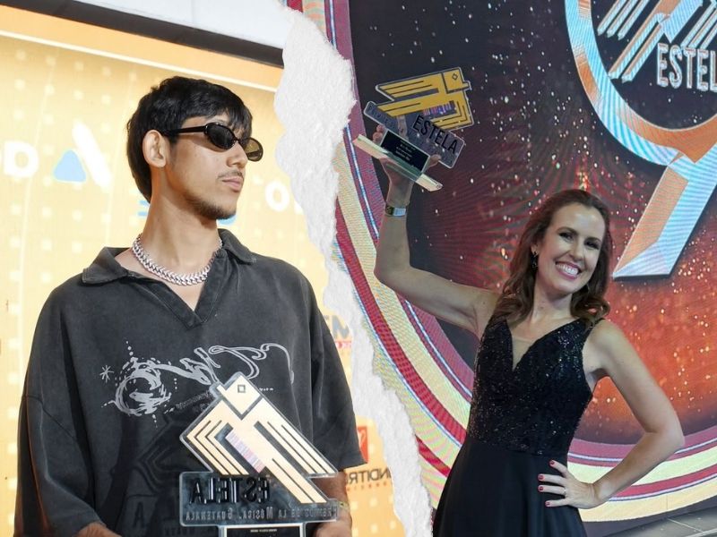 Dasokeii y Biti Valdés en los premios Estela 2025.