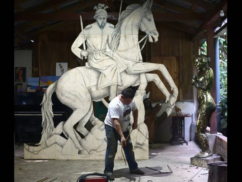Museo MUSA de Apastepeque, liderado por José Sabas, un artista de la zona Sabas Gómez. San Vicente.