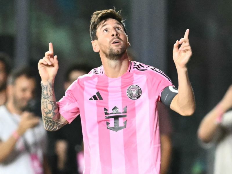 El astro Leo Messi anotó ante el Galaxy, con el Inter Miami. Foto: EDH AFP