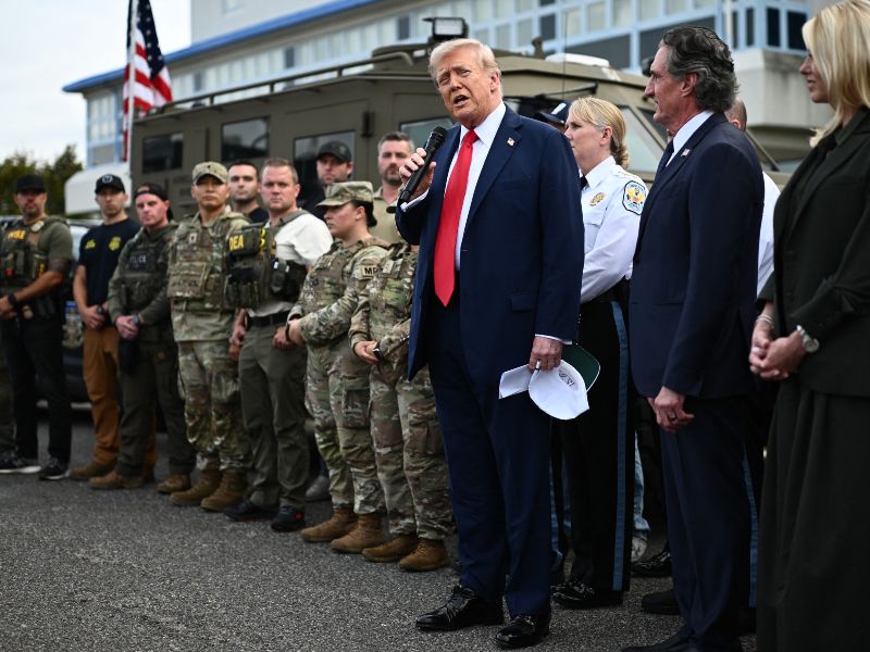 Presidente Trump habla a tropas estadounidenses