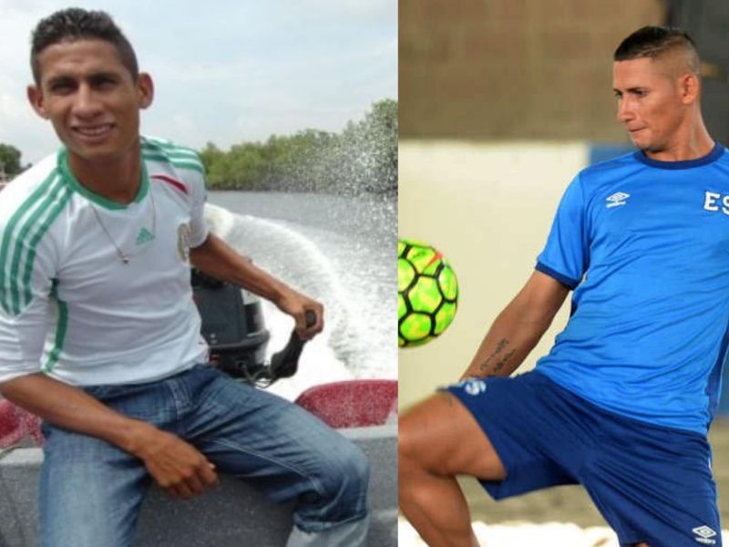 El seleccionado playero, Agustín Ruiz, en su lacha de pescador y en una práctica. Foto: EDH Archivo y cortesía Indes