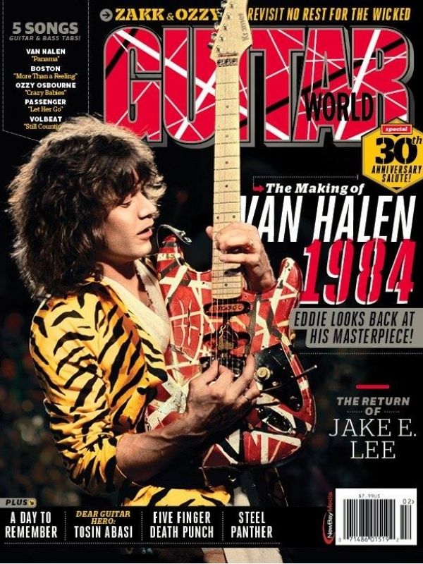 Eddie Van Halen en la revista "Guitar World".