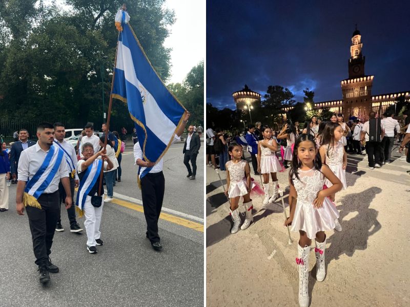 Salvadoreños en Italia conmemoran el Día de la Independencia 2025