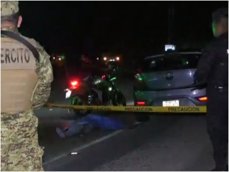 Escena de accidente donde murió un joven de 17 años. Foto / Cortesía
