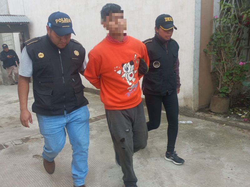 El sospechoso fue arrestado el 17 de septiembre en la misma localidad en la que ocurrió el crimen. Foto: PNC de Guatemala