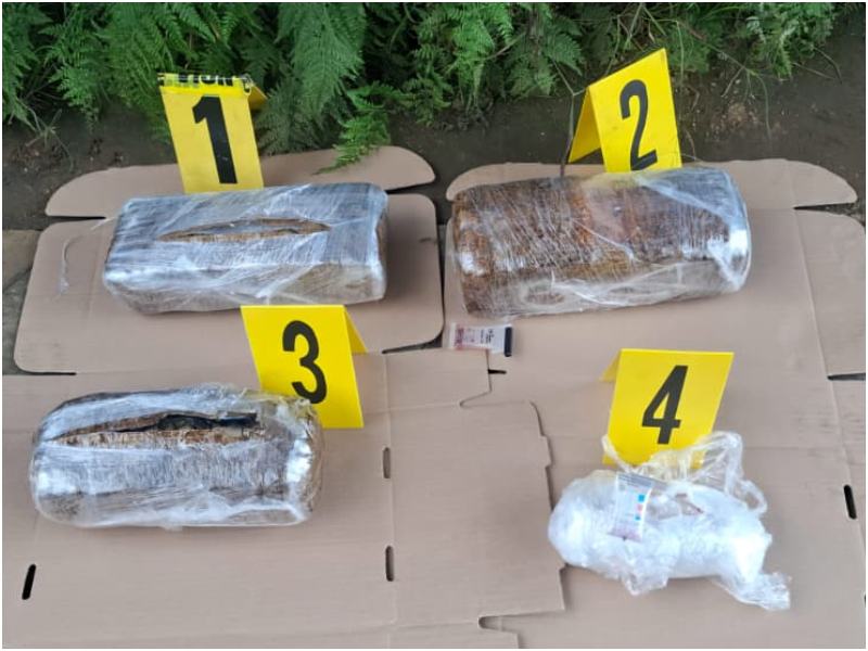 Droga decomisada al salvadoreño en Guatemala. Foto / Cortesía Comandos