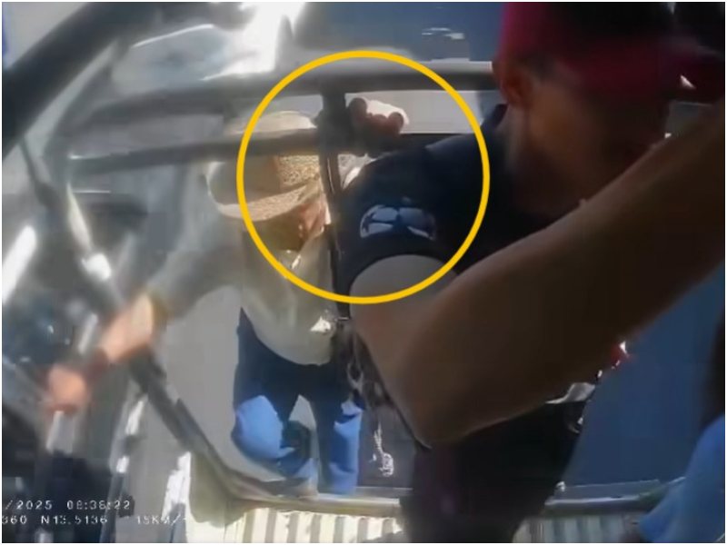El hecho quedó grabado por las cámaras del vehículo. Foto / Cortesía