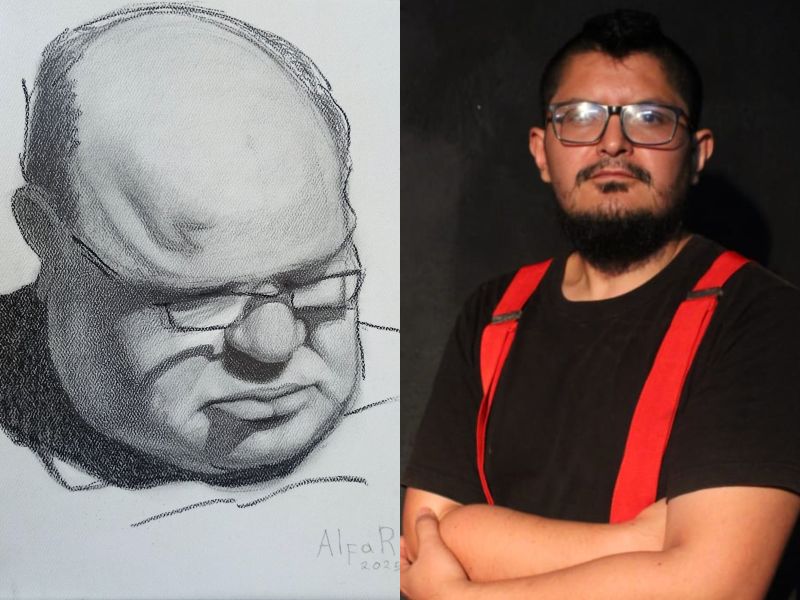 Exposición Óscar AlfaRo sobre la transformación de Omar Renderos en la obra "Mas allá de la nostalgia"
