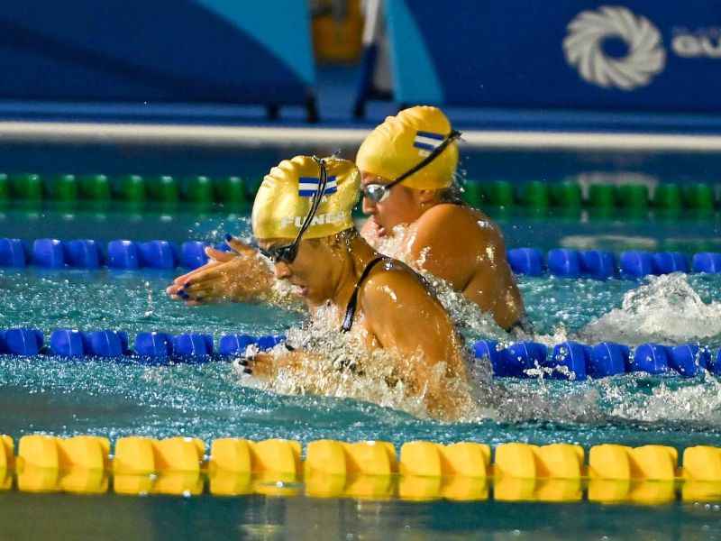 La nadadora Elis Funes, en los Juegos C.A. Foto: Cortesía Coes