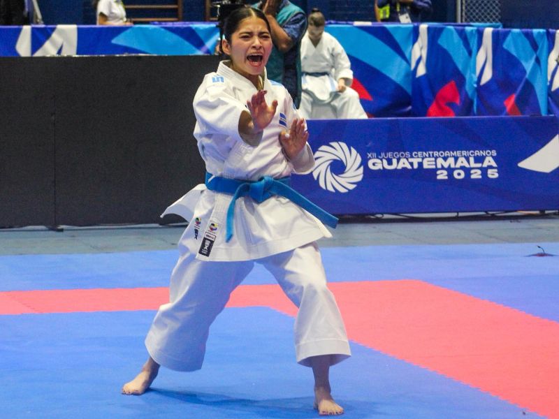 La karate Helen Galán, en los Juegos C.A. Foto: Cortesía Coes