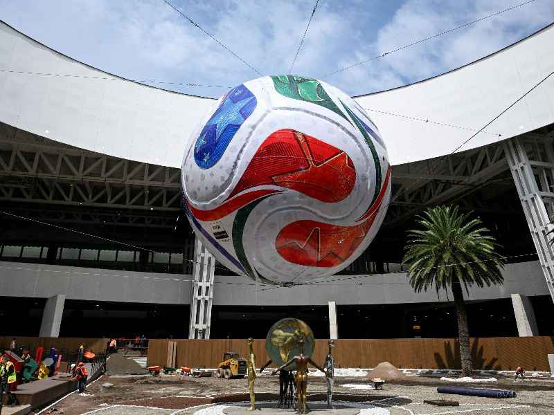 El Mundial de Norteamérica 2026 y lo alusivo al evento, en México. Foto: EDH AFP