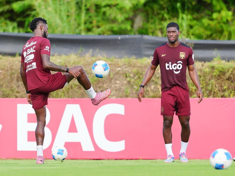 Entrenamiento de Panamá, previo al juego ante la Selecta. Foto: Cortesía Fepafut