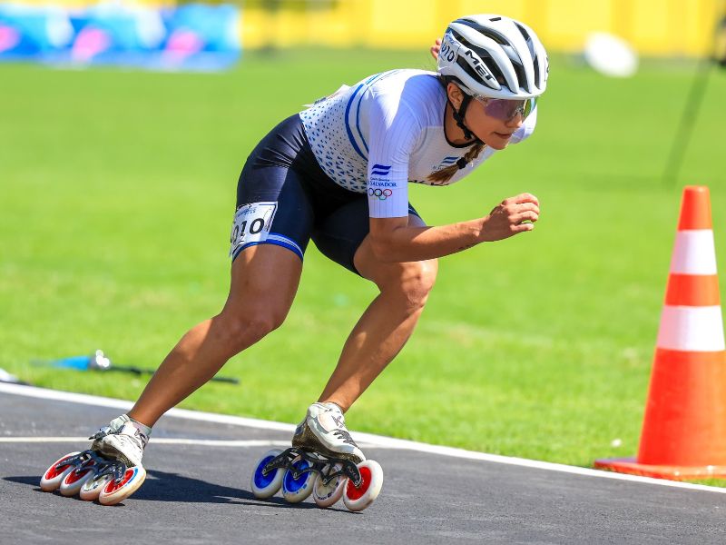 La patinadora Ivonne Nóchez, en los Juegos C.A. Foto: Cortesía Indes