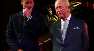 El príncipe William y el rey Carlos III de Inglaterra