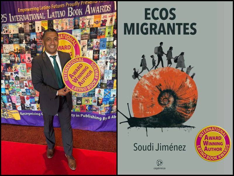 Periodista Soudi Jiménez triunfo en los International Latino Book Awards con su libro "Ecos Migrantes"