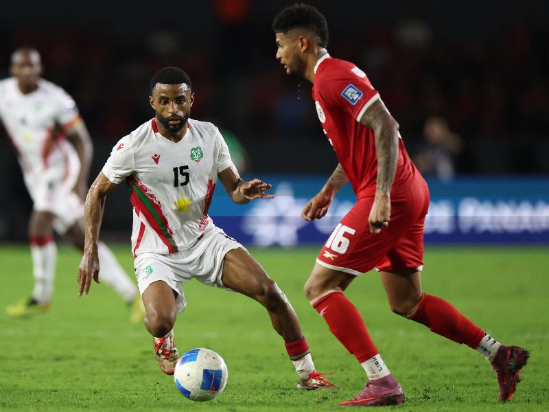 Acciones del Surinam vs. Panamá, por las eliminatorias mundialistas. Foto: EDH AFP