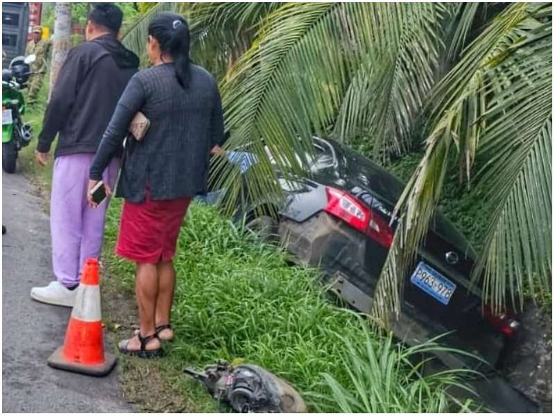 Un joven resultó herido en el accidente cerca de Termos del Río. Foto / Cortesía