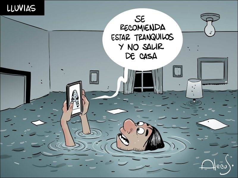 alecus lluvias El Salvador caricatura