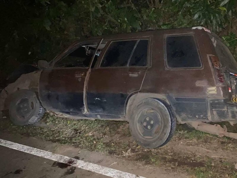 Vehículo involucrado en el accidente. Foto: Cortesía