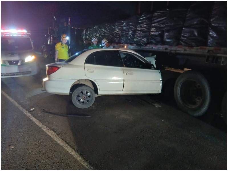 Un muerto en choque en la Troncal del Norte. Foto / Cortesía
