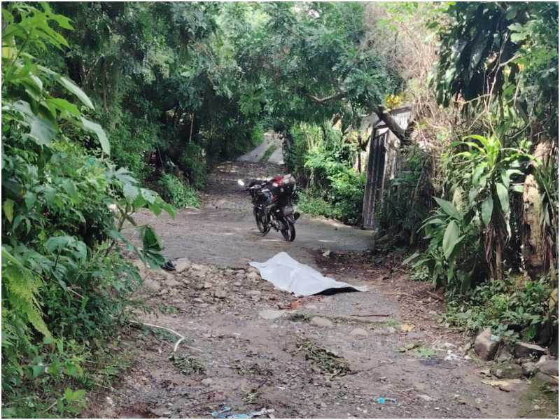 Escena del homicidio ocurrido en San Marcos. Foto / Cortesía