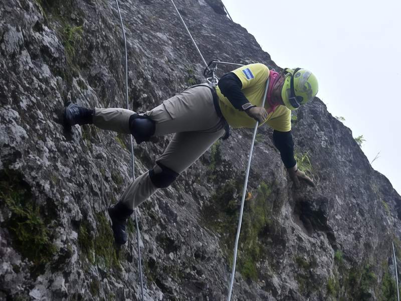 En la Puerta del Diablo se realizó una prueba. Foto / Cortesía Comandos