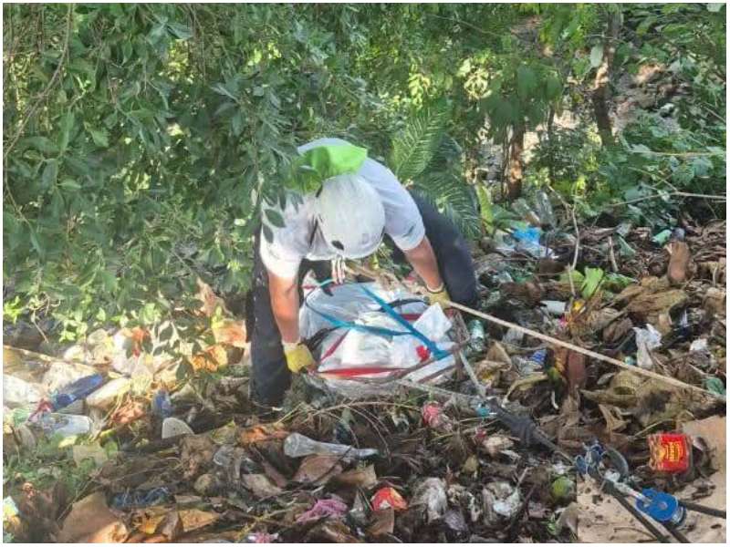 El cadáver fue hallado en este lugar. Foto / Cortesía Cruz Verde