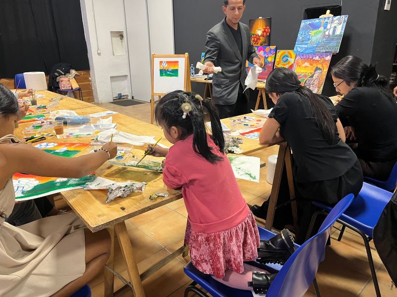 El evento fue organizado por el pintor salvadoreño Carlos Ruiz. Foto: cortesía