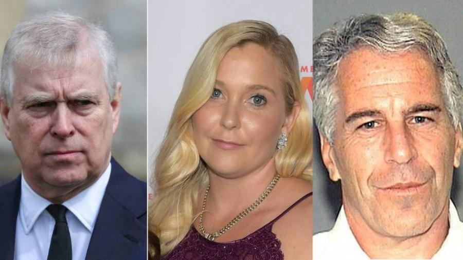 Príncipe Andrés, Virginia Giuffre y Jeffrey Epstein. Foto: AFP
