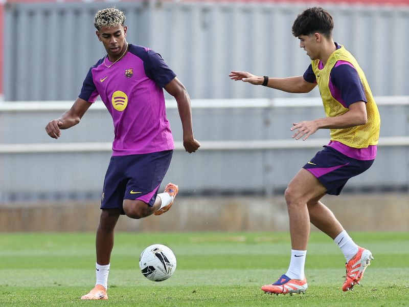 Entrenamiento del Barcelona, en LaLiga. Foto: EDH AFP