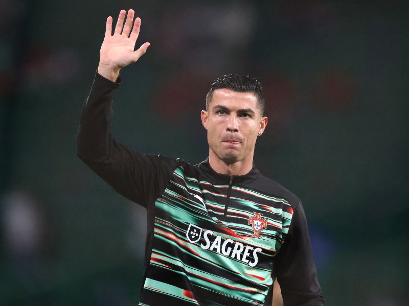 Cristiano Ronaldo, en una previa con la Selección de Portugal. Foto: EDH AFP