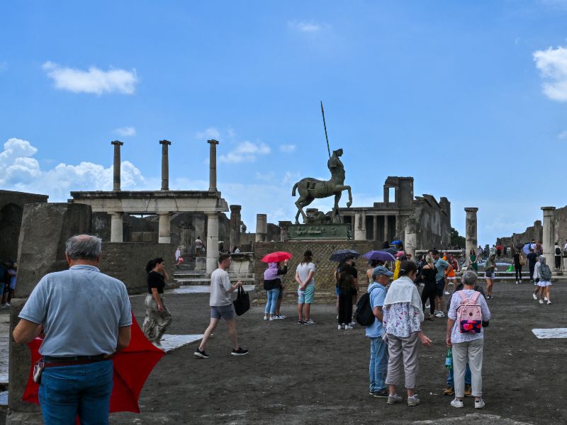 Ciudad de Pompeya en Roma, Italia