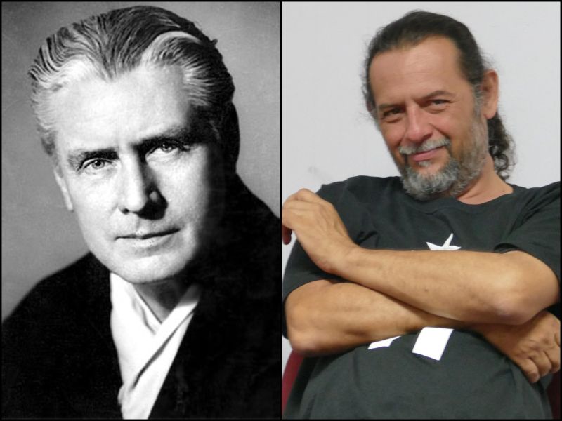 Salarrué y el poeta y periodista salvadoreño Otoniel Guevera