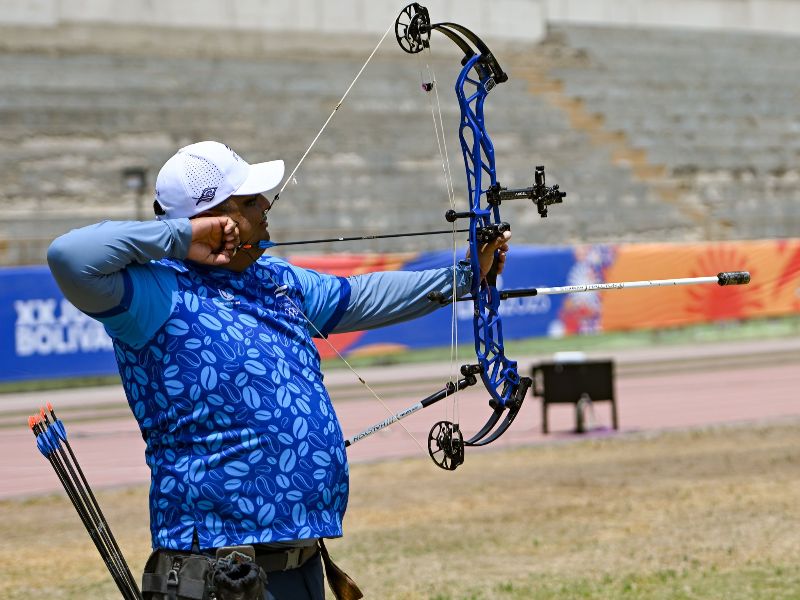 El arquero Roberto Hernández, en la final individual masculina. Foto: Cortesía Coes