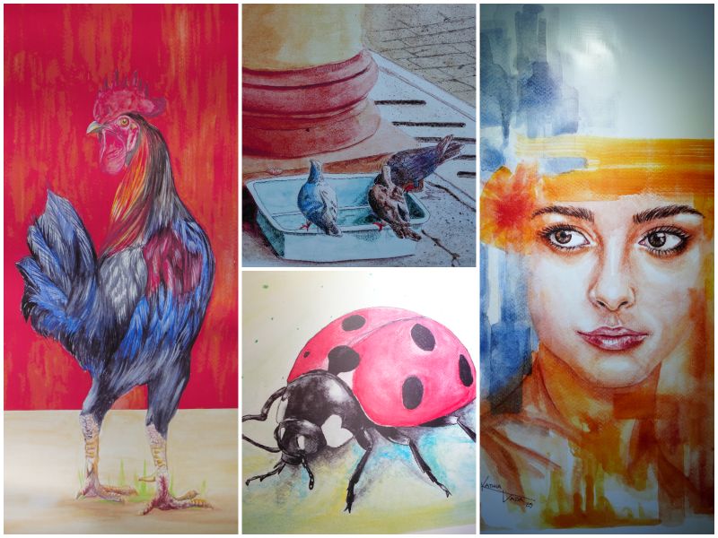 Obras de la edición 2025 de la muestra "Inspiraciones del alma" de Volarte