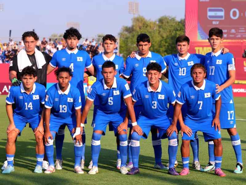 Partido de la Selecta Sub 17 vs. Colombia, el segundo duelo en el Mundial de Qatar 2025. Foto: Cortesía Fesfut/LaSelecta