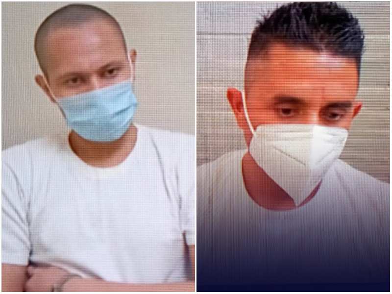 Dos de los condenados por el intento de homicidio y limitación ilegal a la libertad de circulación. Foto / Cortesía Centros Judiciales.