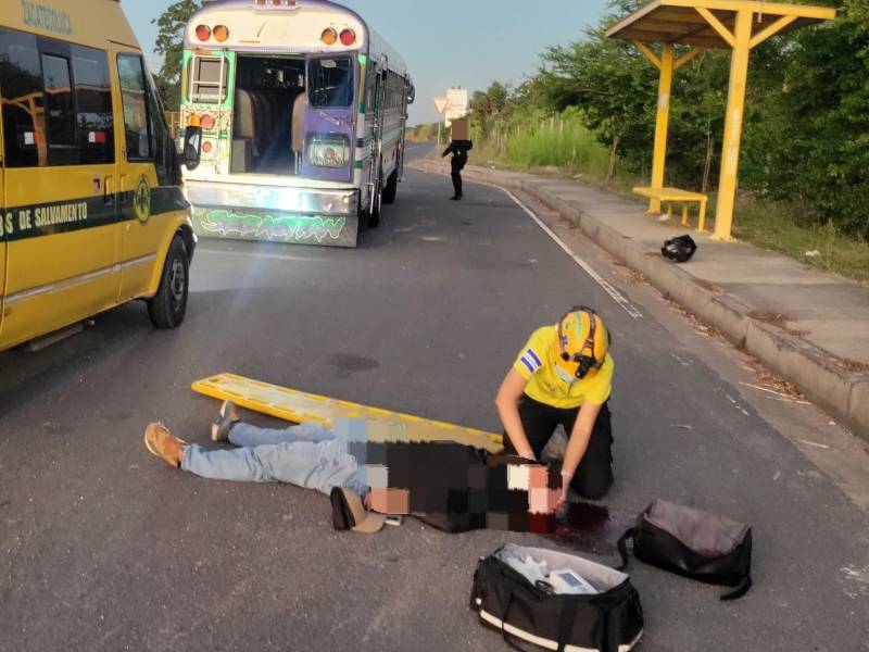 Joven cayó de bus en Sanntiago Nonualco | cortesía.