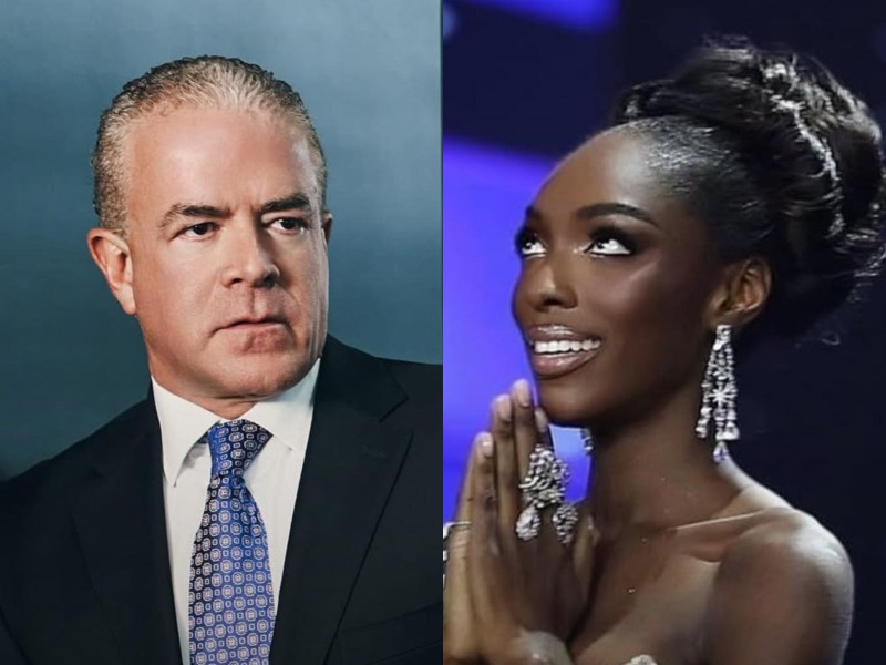 Raúl Rocha y Miss Costa de Marfil