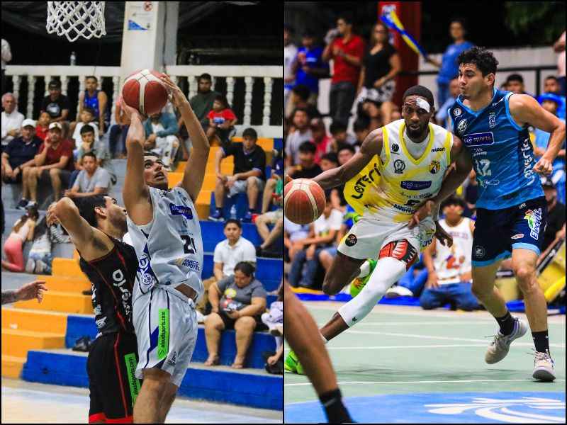 El tercer juego de Metapán (i.) y el quinto de Lobos, en las semifinales. Foto: Cortesía Indes