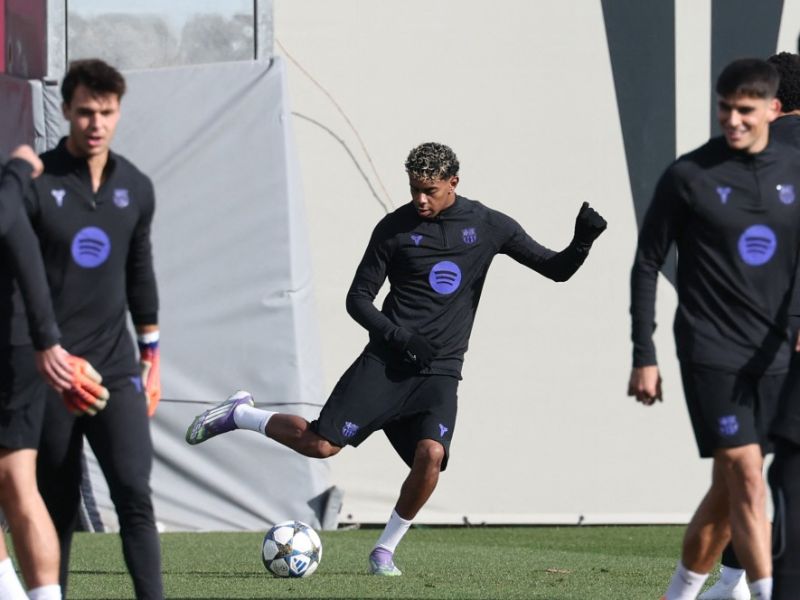 Entreno del Barcelona. Foto: EDH AFP