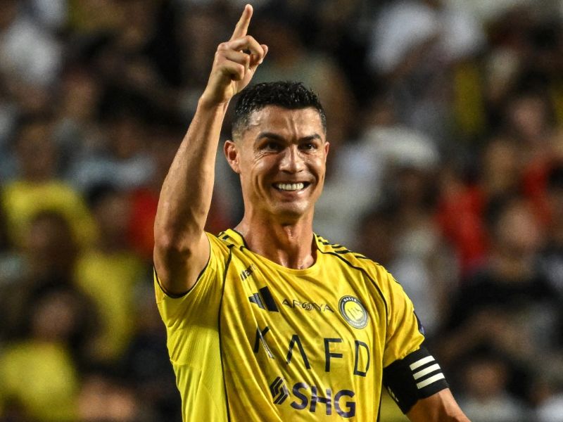 Cristiano Ronaldo, en un partido con el Al-Nassr. Foto EDH AFP