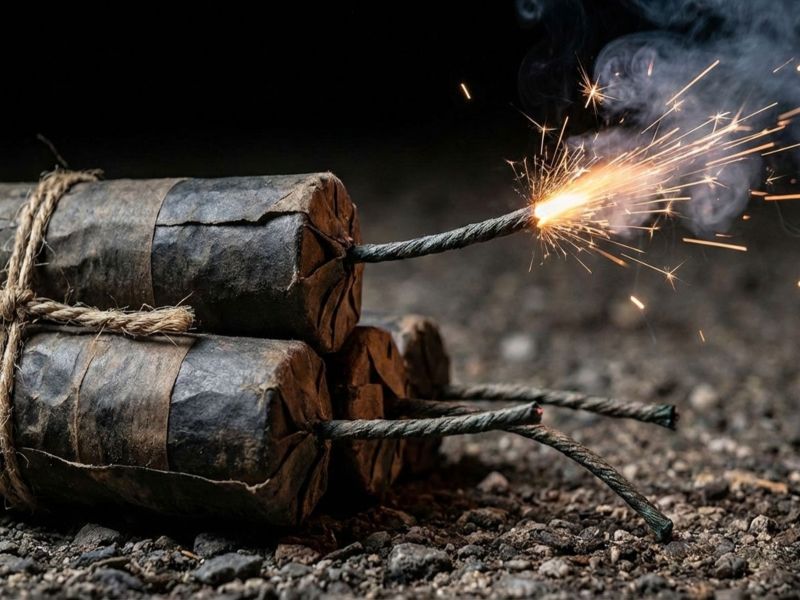 Cohetes pólvora imagen referencia