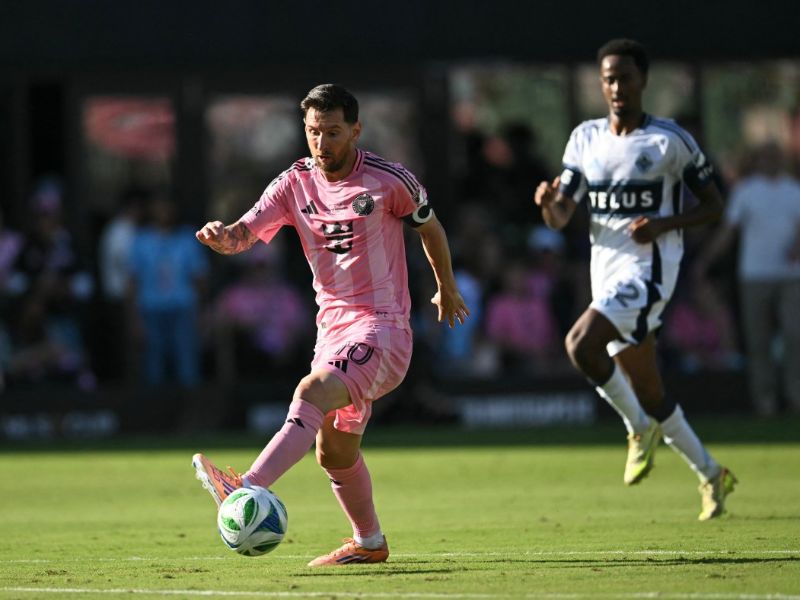 Leo Messi, en la final del Inter Miami vs. Vancouver Whitecaps. Foto: EDH AFP