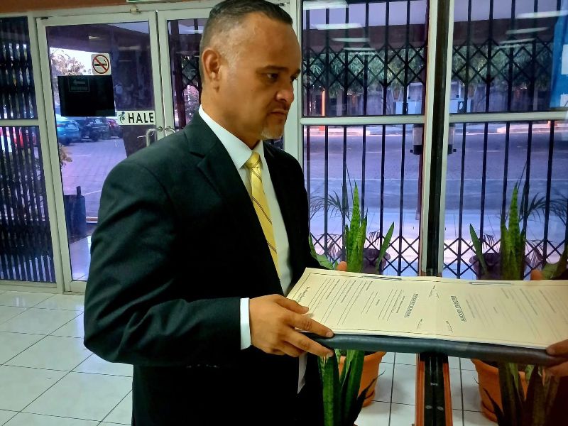 El abogado Miguel Ángel Anaya estuvo ligado al ámbito deportivo por muchos años. Acá, en la Fesfut en abril 2025. Foto: Cortesía Deportivas Cuscatlán