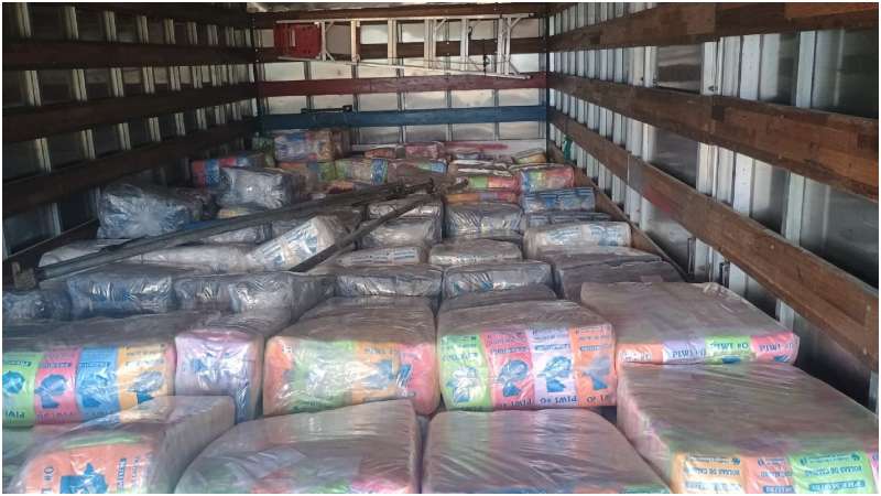 Mercadería que fue recuperada y cuyo destino era El Salvador. Foto / Cortesía PNC de Guatemala