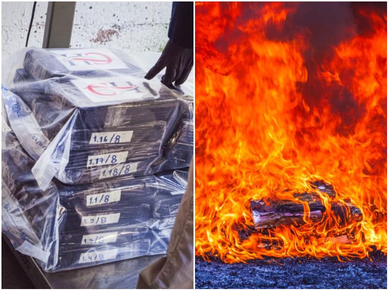 La cocaína fue decomisada a dos extranjeros. Foto / Cortesía FGR