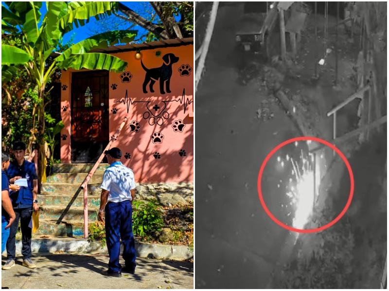 Cámaras captaron el ataque en contra el refugio. Foto / Cortesía