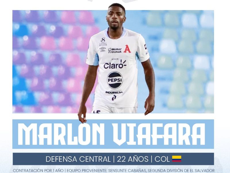 Así anunció Alianza su nuevo fichaje: el colombiano Marlon Viafara. Foto: Cortesía Alianza FC
