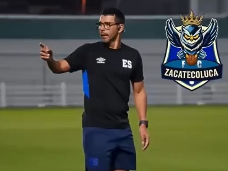 El entrenador José "Chepe" Martínez, en un entreno con la Selecta. Foto: Captura video cortesía Zacatecoluca FC